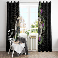 Personalised Loch Ness Monster Scotland Window Curtain Nessie Bagpipe Scottish Thistle Celtic Knot