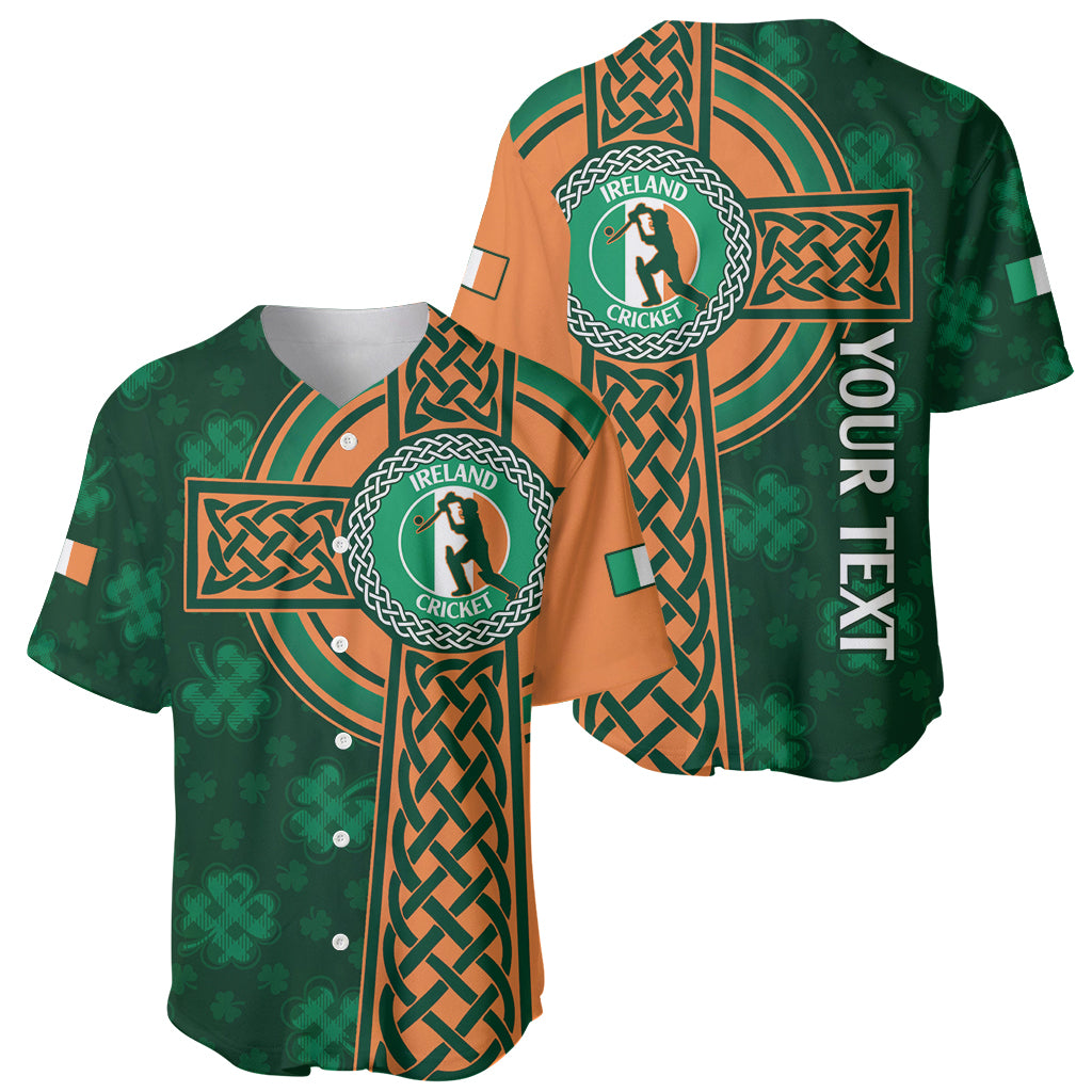 Custom Ireland Cricket Baseball Jersey 2024 Celtic Shamrock Go Champions - Wonder Print Shop