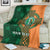 Custom Ireland Cricket Blanket 2024 Celtic Shamrock Go Champions