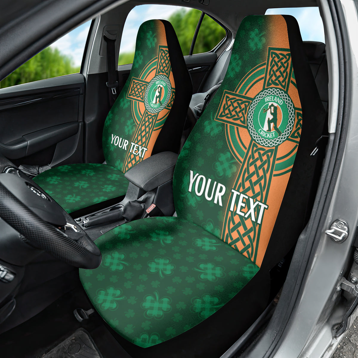 Custom Ireland Cricket Car Seat Cover 2024 Celtic Shamrock Go Champions - Wonder Print Shop