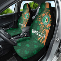 Custom Ireland Cricket Car Seat Cover 2024 Celtic Shamrock Go Champions - Wonder Print Shop