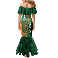 Custom Ireland Cricket Family Matching Mermaid Dress and Hawaiian Shirt 2024 Celtic Shamrock Go Champions - Wonder Print Shop