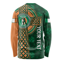 Custom Ireland Cricket Long Sleeve Shirt 2024 Celtic Shamrock Go Champions - Wonder Print Shop