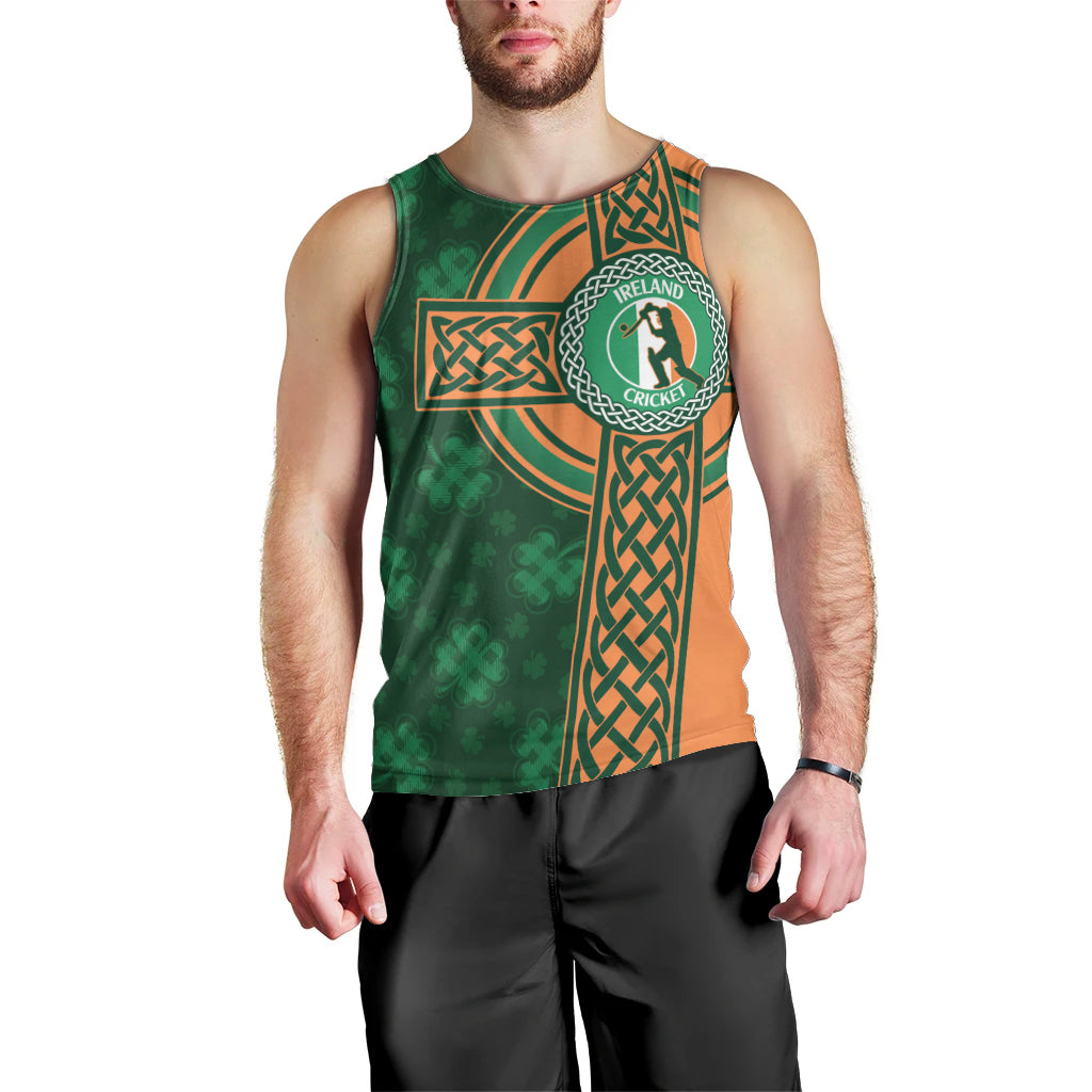 Custom Ireland Cricket Men Tank Top 2024 Celtic Shamrock Go Champions - Wonder Print Shop