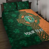 Custom Ireland Cricket Quilt Bed Set 2024 Celtic Shamrock Go Champions - Wonder Print Shop