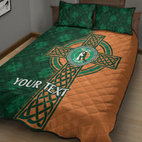 Custom Ireland Cricket Quilt Bed Set 2024 Celtic Shamrock Go Champions - Wonder Print Shop