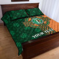 Custom Ireland Cricket Quilt Bed Set 2024 Celtic Shamrock Go Champions - Wonder Print Shop