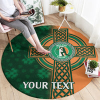 Custom Ireland Cricket Round Carpet 2024 Celtic Shamrock Go Champions