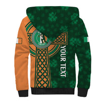 Custom Ireland Cricket Sherpa Hoodie 2024 Celtic Shamrock Go Champions - Wonder Print Shop