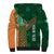Custom Ireland Cricket Sherpa Hoodie 2024 Celtic Shamrock Go Champions - Wonder Print Shop