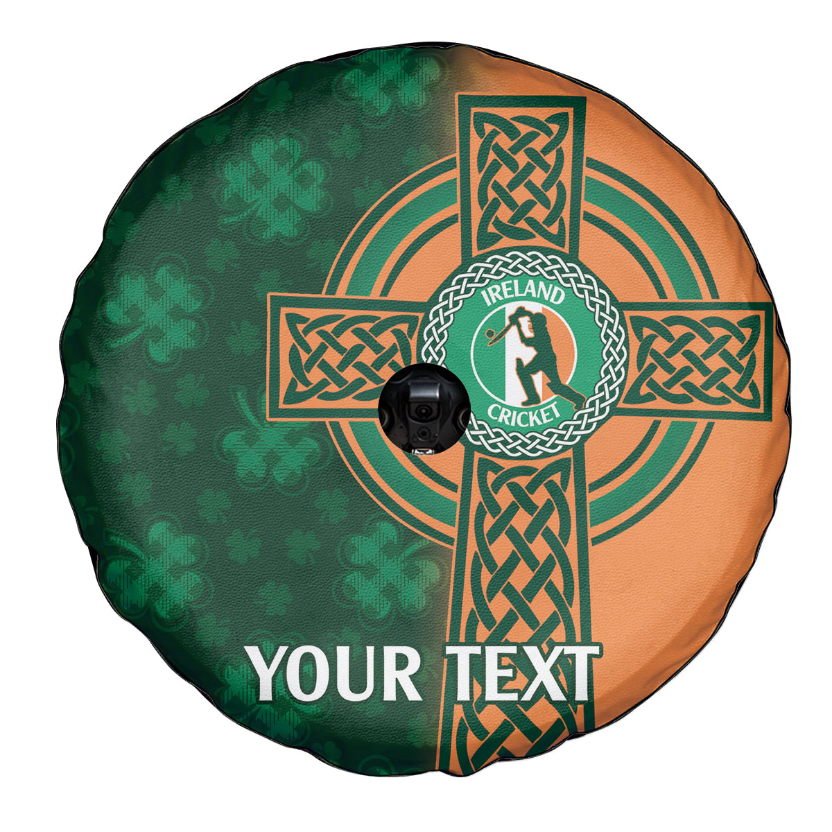 Custom Ireland Cricket Spare Tire Cover 2024 Celtic Shamrock Go Champions - Wonder Print Shop
