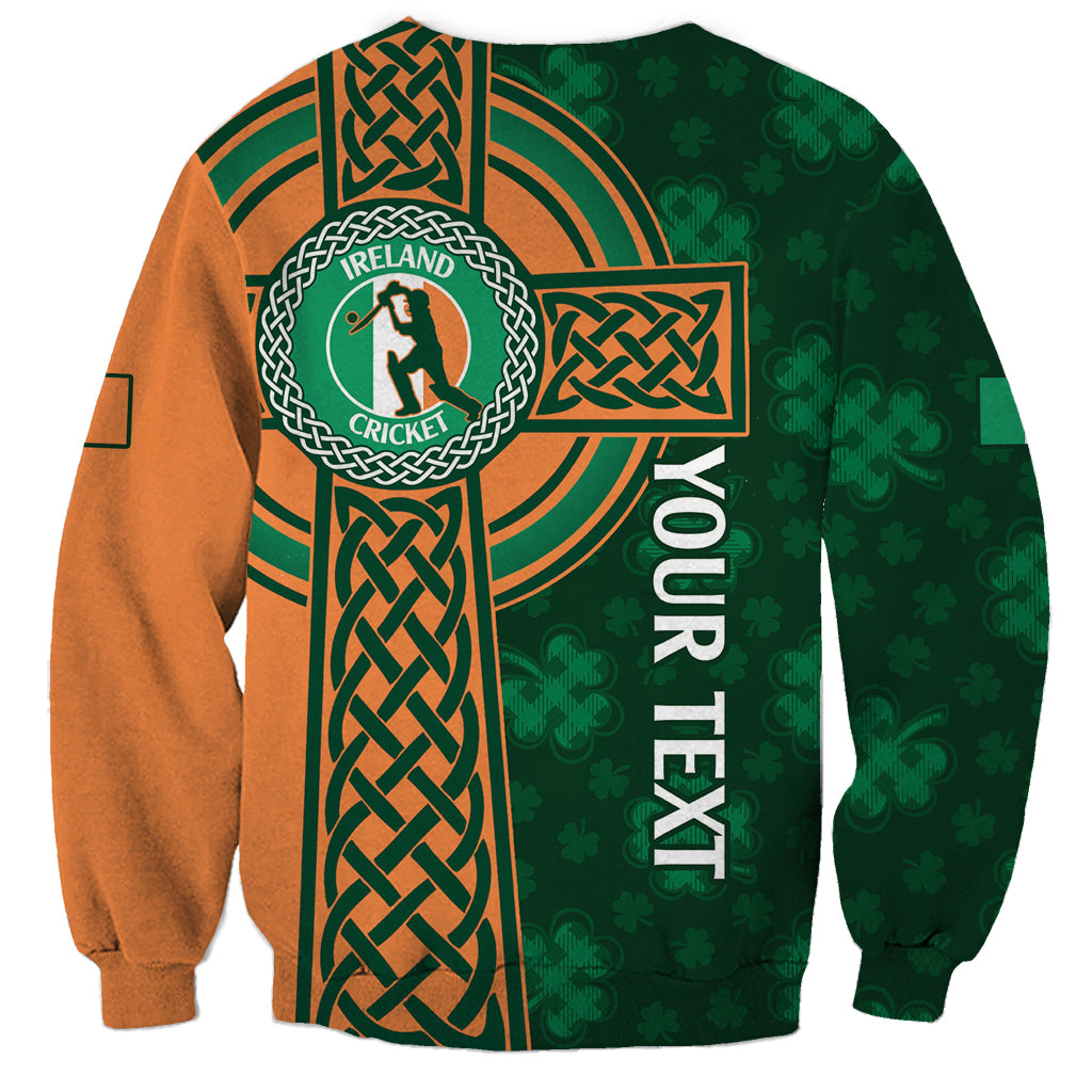 Custom Ireland Cricket Sweatshirt 2024 Celtic Shamrock Go Champions - Wonder Print Shop