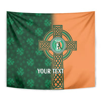 Custom Ireland Cricket Tapestry 2024 Celtic Shamrock Go Champions - Wonder Print Shop