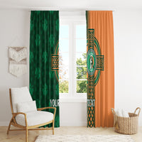 Custom Ireland Cricket Window Curtain 2024 Celtic Shamrock Go Champions - Wonder Print Shop