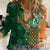Custom Ireland Cricket Women Casual Shirt 2024 Celtic Shamrock Go Champions - Wonder Print Shop