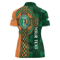 Custom Ireland Cricket Women Polo Shirt 2024 Celtic Shamrock Go Champions - Wonder Print Shop