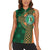 Custom Ireland Cricket Women Sleeveless Polo Shirt 2024 Celtic Shamrock Go Champions - Wonder Print Shop