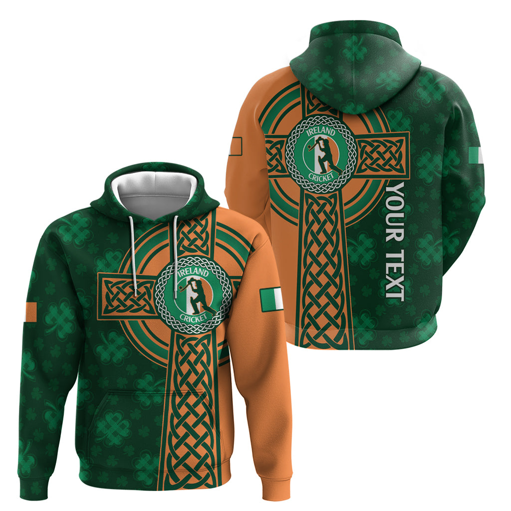 Custom Ireland Cricket Zip Hoodie 2024 Celtic Shamrock Go Champions - Wonder Print Shop