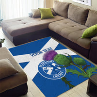 Custom Scotland Cricket Area Rug 2024 Scottish Thistle Flag Style - Wonder Print Shop