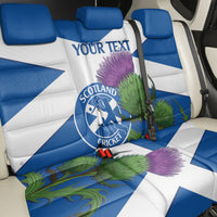 Custom Scotland Cricket Back Car Seat Cover 2024 Scottish Thistle Flag Style - Wonder Print Shop