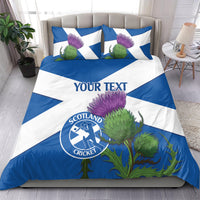 Custom Scotland Cricket Bedding Set 2024 Scottish Thistle Flag Style - Wonder Print Shop