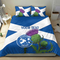 Custom Scotland Cricket Bedding Set 2024 Scottish Thistle Flag Style - Wonder Print Shop