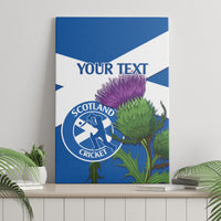 Custom Scotland Cricket Canvas Wall Art 2024 Scottish Thistle Flag Style - Wonder Print Shop
