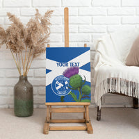 Custom Scotland Cricket Canvas Wall Art 2024 Scottish Thistle Flag Style - Wonder Print Shop