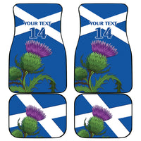 Custom Scotland Cricket Car Mats 2024 Scottish Thistle Flag Style - Wonder Print Shop