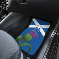 Custom Scotland Cricket Car Mats 2024 Scottish Thistle Flag Style - Wonder Print Shop
