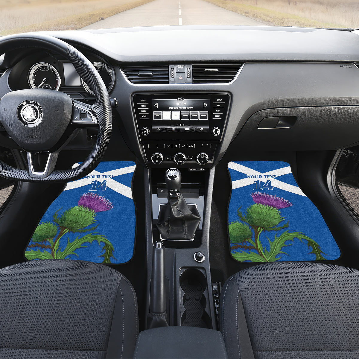 Custom Scotland Cricket Car Mats 2024 Scottish Thistle Flag Style - Wonder Print Shop