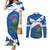 Custom Scotland Cricket Couples Matching Mermaid Dress and Long Sleeve Button Shirt 2024 Scottish Thistle Flag Style