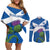Custom Scotland Cricket Couples Matching Off Shoulder Short Dress and Long Sleeve Button Shirt 2024 Scottish Thistle Flag Style - Wonder Print Shop