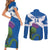 Custom Scotland Cricket Couples Matching Short Sleeve Bodycon Dress and Long Sleeve Button Shirt 2024 Scottish Thistle Flag Style - Wonder Print Shop