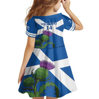 Custom Scotland Cricket Family Matching Long Sleeve Bodycon Dress and Hawaiian Shirt 2024 Scottish Thistle Flag Style - Wonder Print Shop