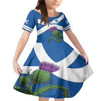 Custom Scotland Cricket Family Matching Mermaid Dress and Hawaiian Shirt 2024 Scottish Thistle Flag Style - Wonder Print Shop