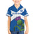 Custom Scotland Cricket Family Matching Off Shoulder Maxi Dress and Hawaiian Shirt 2024 Scottish Thistle Flag Style - Wonder Print Shop