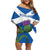 Custom Scotland Cricket Family Matching Off Shoulder Short Dress and Hawaiian Shirt 2024 Scottish Thistle Flag Style - Wonder Print Shop