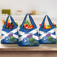 Custom Scotland Cricket Grocery Bag Scottish Thistle Flag Style