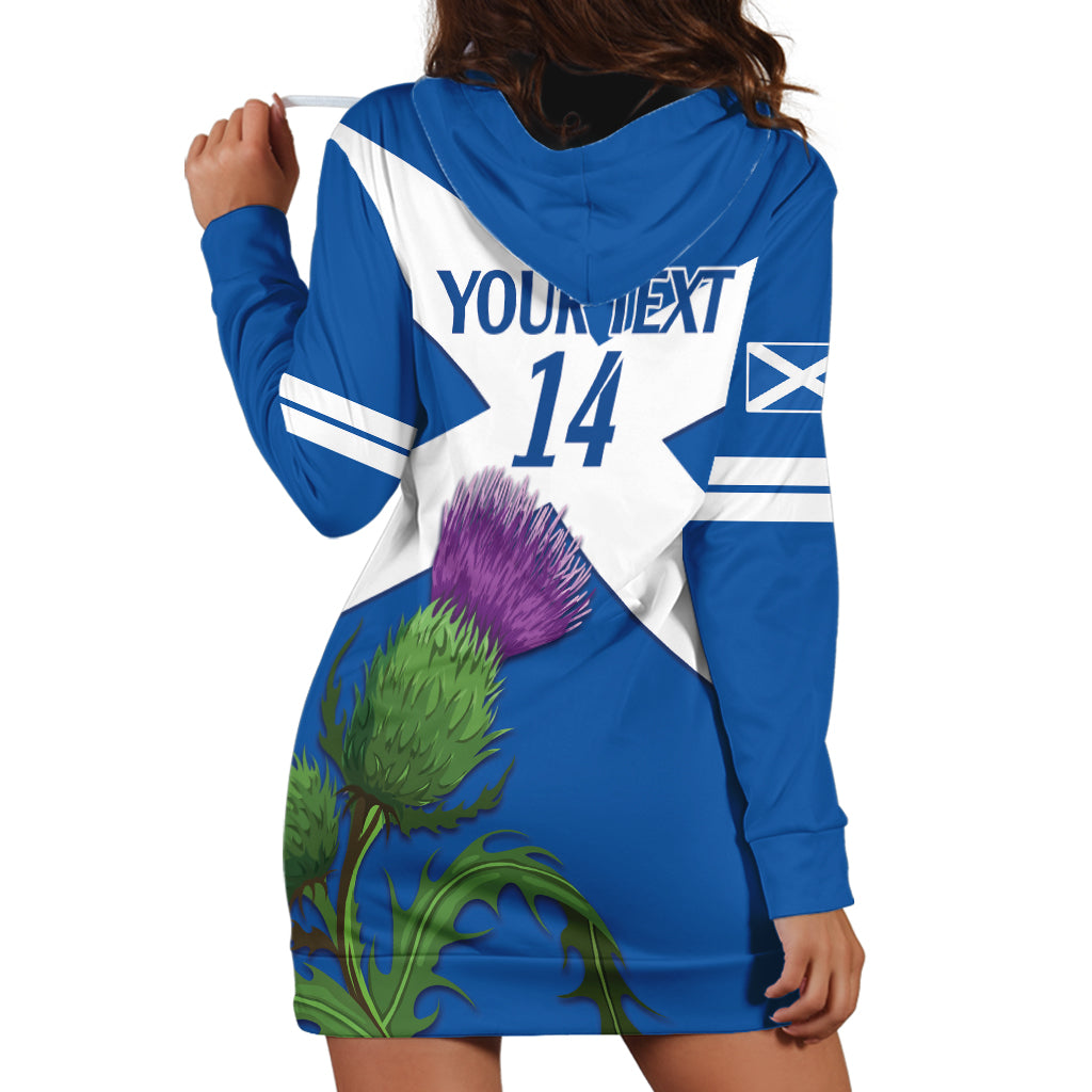 Custom Scotland Cricket Hoodie Dress 2024 Scottish Thistle Flag Style - Wonder Print Shop