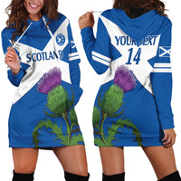 Custom Scotland Cricket Hoodie Dress 2024 Scottish Thistle Flag Style - Wonder Print Shop