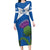 Custom Scotland Cricket Long Sleeve Bodycon Dress 2024 Scottish Thistle Flag Style - Wonder Print Shop
