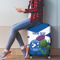 Custom Scotland Cricket Luggage Cover 2024 Scottish Thistle Flag Style - Wonder Print Shop
