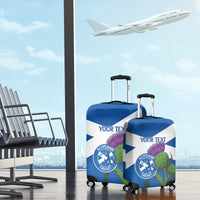 Custom Scotland Cricket Luggage Cover 2024 Scottish Thistle Flag Style - Wonder Print Shop