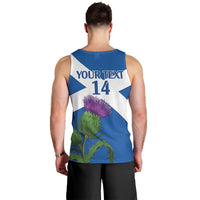 Custom Scotland Cricket Men Tank Top 2024 Scottish Thistle Flag Style - Wonder Print Shop