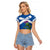 Custom Scotland Cricket Raglan Cropped T Shirt 2024 Scottish Thistle Flag Style - Wonder Print Shop