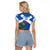 Custom Scotland Cricket Raglan Cropped T Shirt 2024 Scottish Thistle Flag Style - Wonder Print Shop