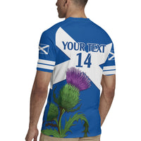 Custom Scotland Cricket Rugby Jersey 2024 Scottish Thistle Flag Style - Wonder Print Shop