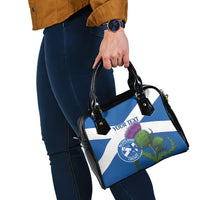 Custom Scotland Cricket Shoulder Handbag 2024 Scottish Thistle Flag Style