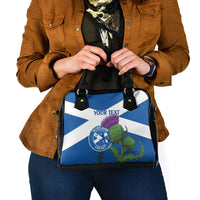 Custom Scotland Cricket Shoulder Handbag 2024 Scottish Thistle Flag Style